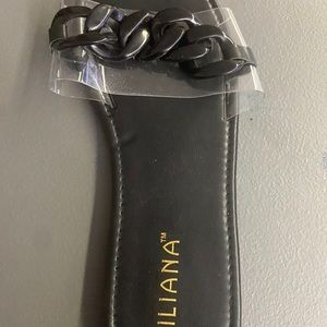 Chain sandals slides